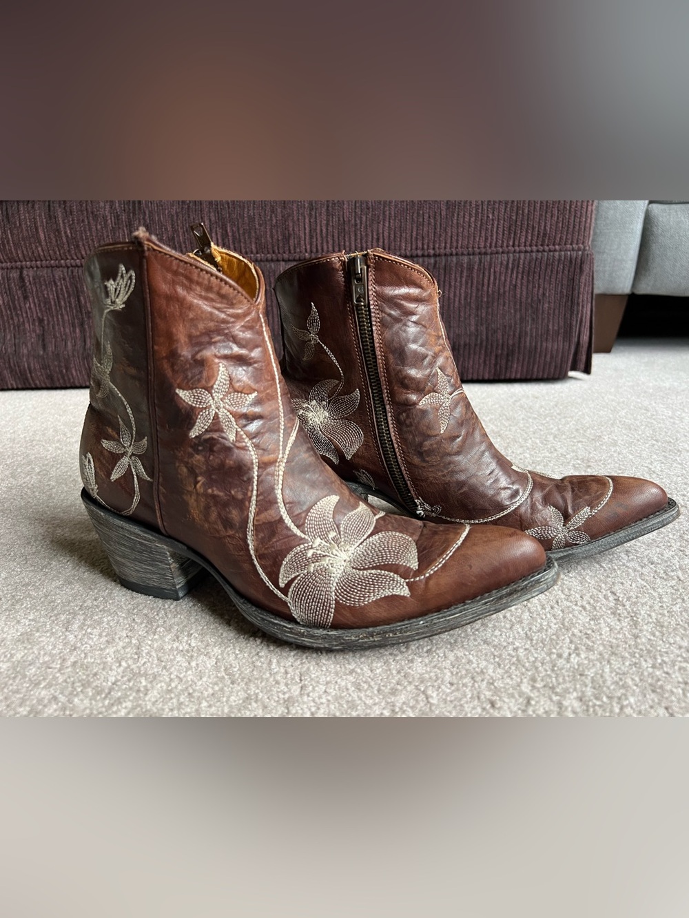 Price is firm- Old Gringo 9 Western Cowboy Cowgirl Ankle Boots Booties